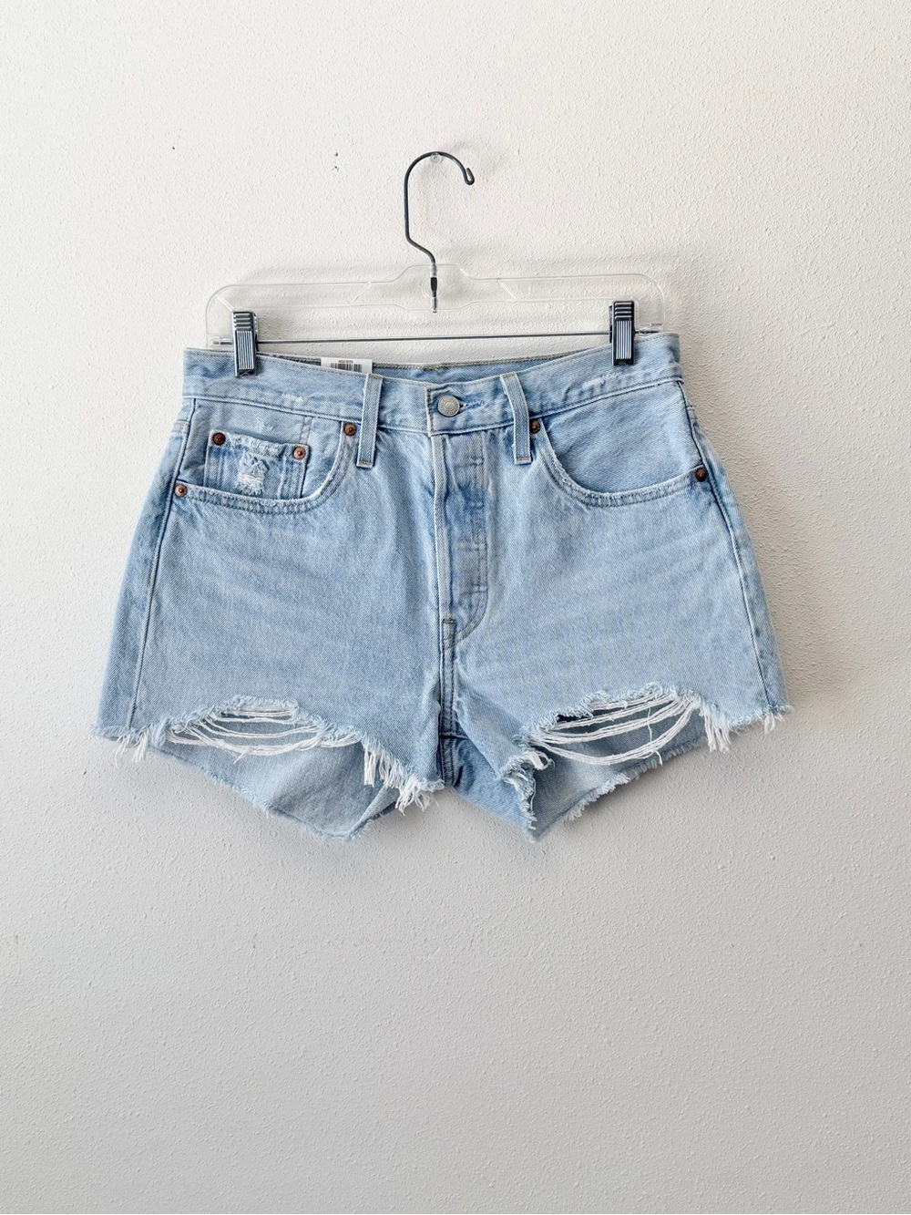 NEW Levi's Premium Signature 501 Cutoff Denim Shorts - Women's